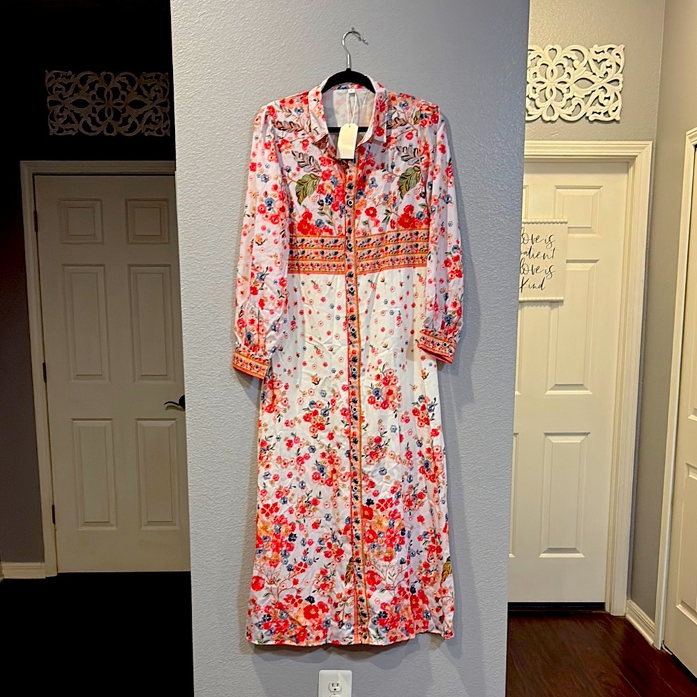 Floral Long Sleeve Maxi Dress